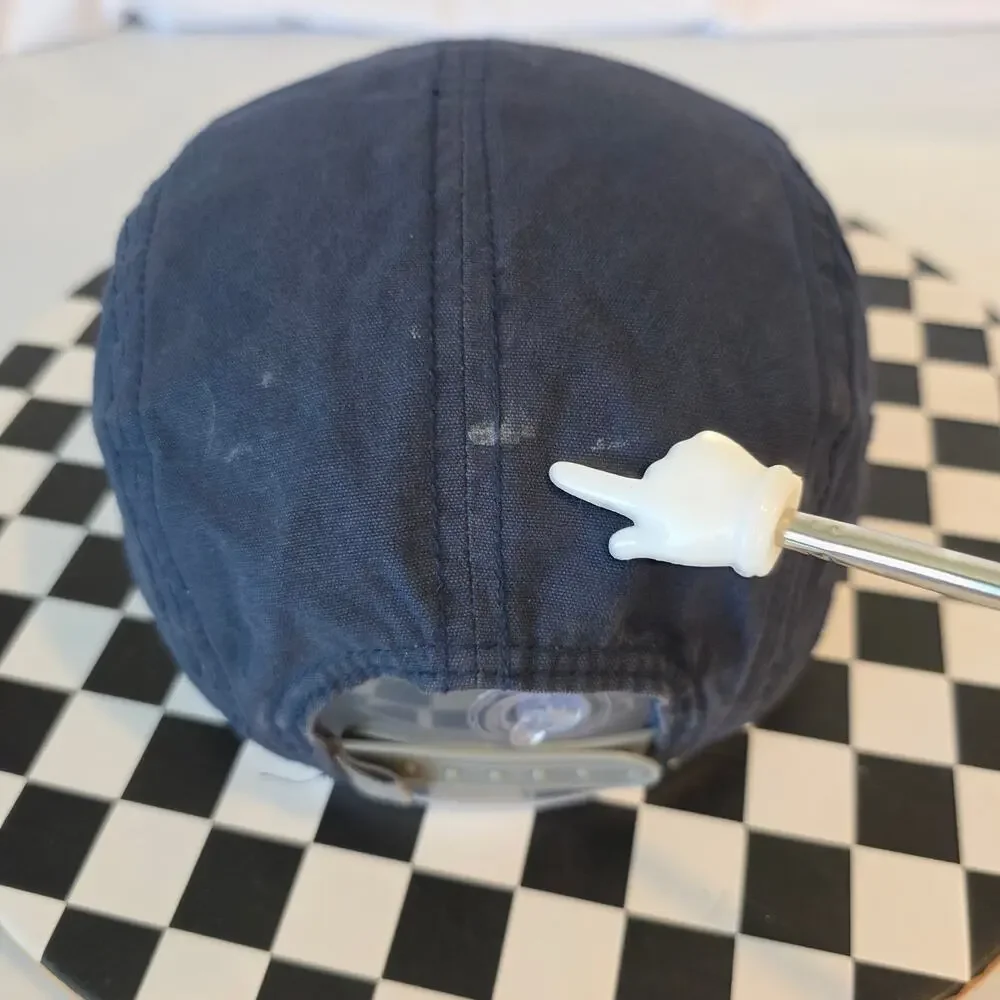 Rove Supply Yosemite 5 Panel Camper Hat Navy Blue Gray Strapback